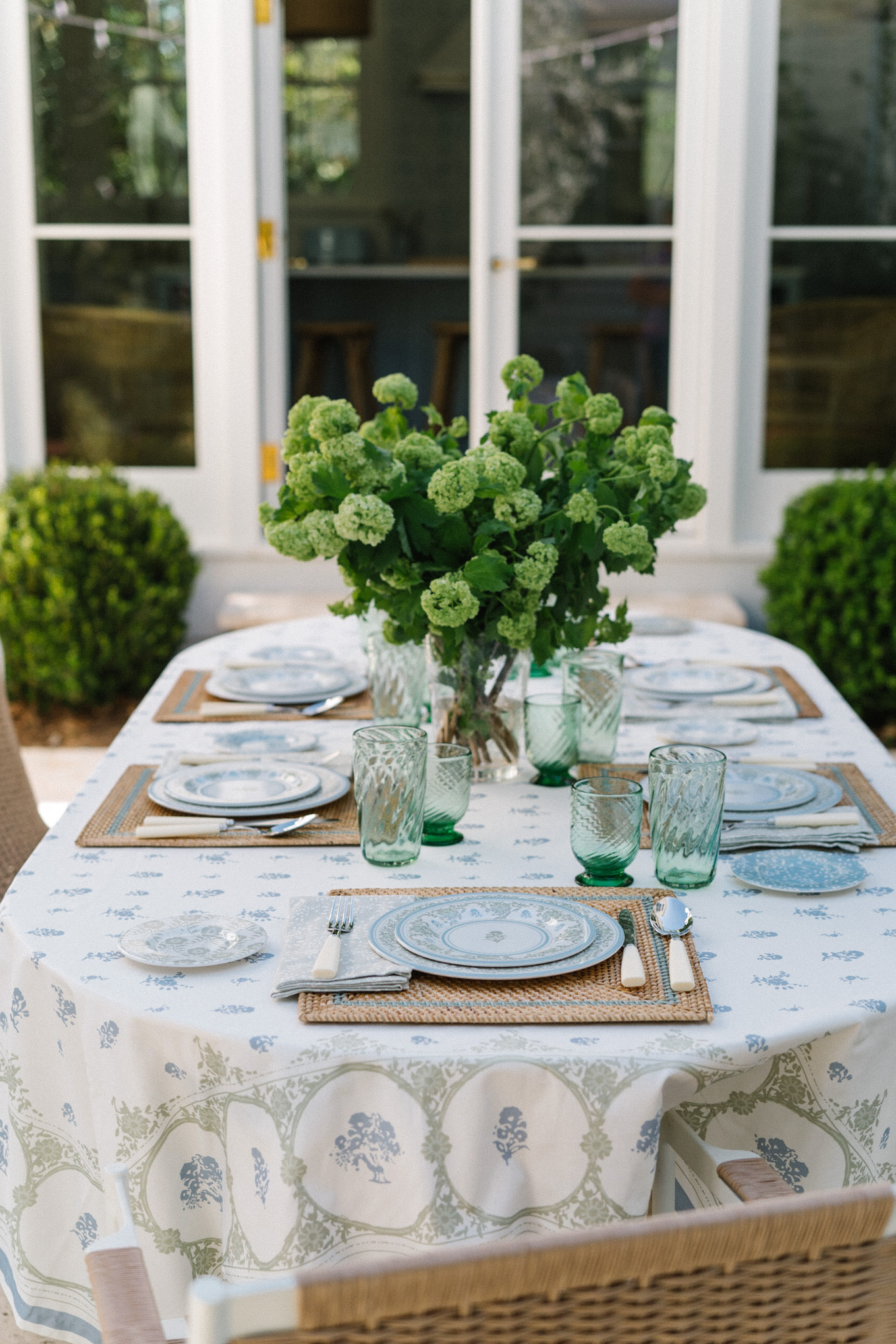 blue green white home goods pottery barn