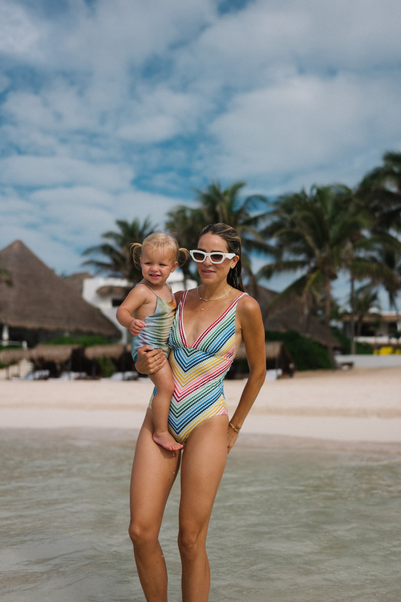 rainbow swim rainbow pareo sun hat