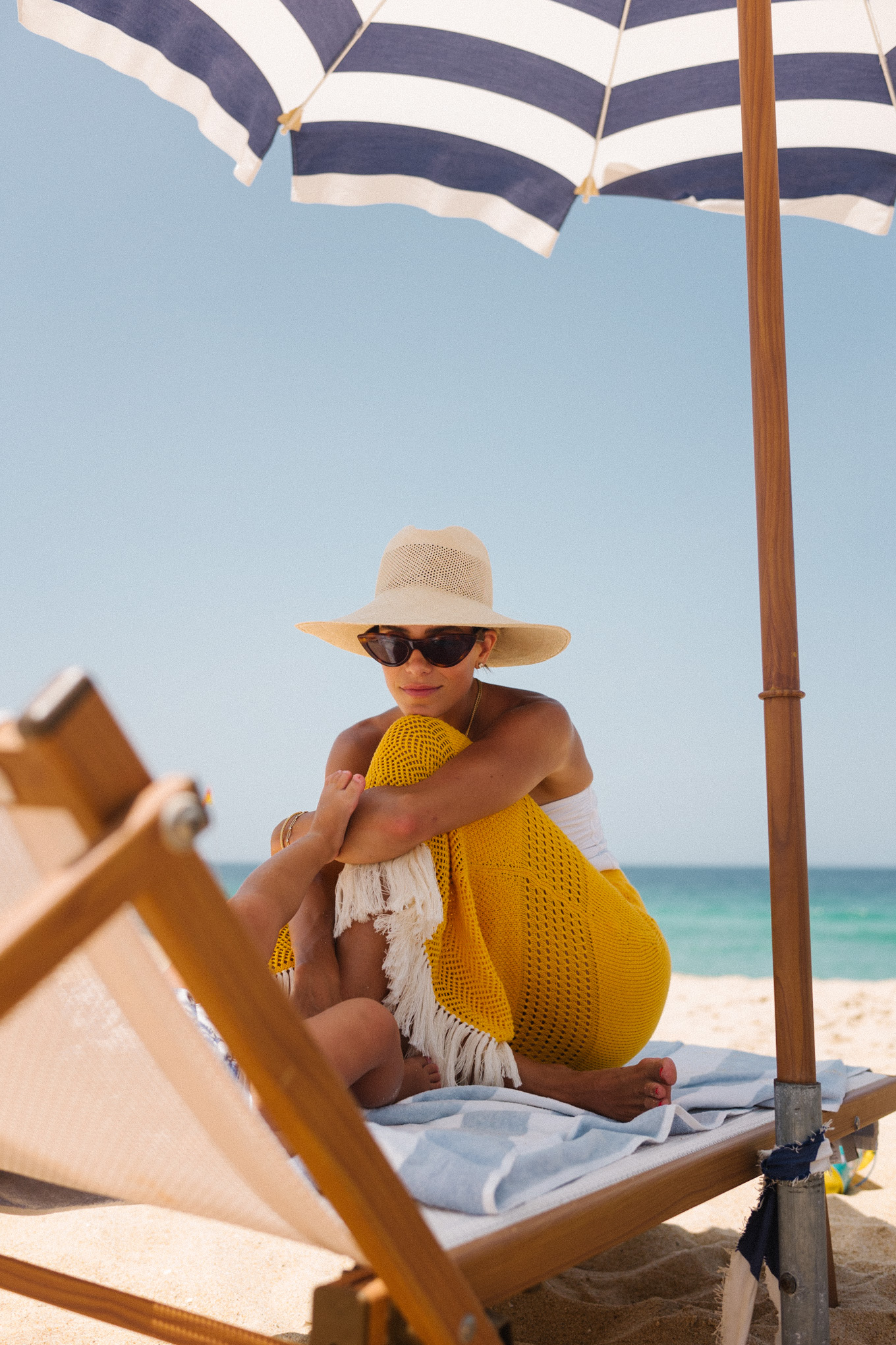 yellow crochet skirt set white swim