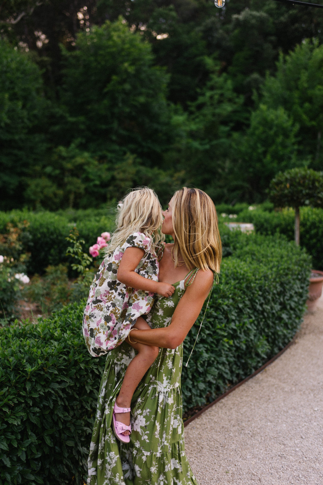 green white floral maxi dress