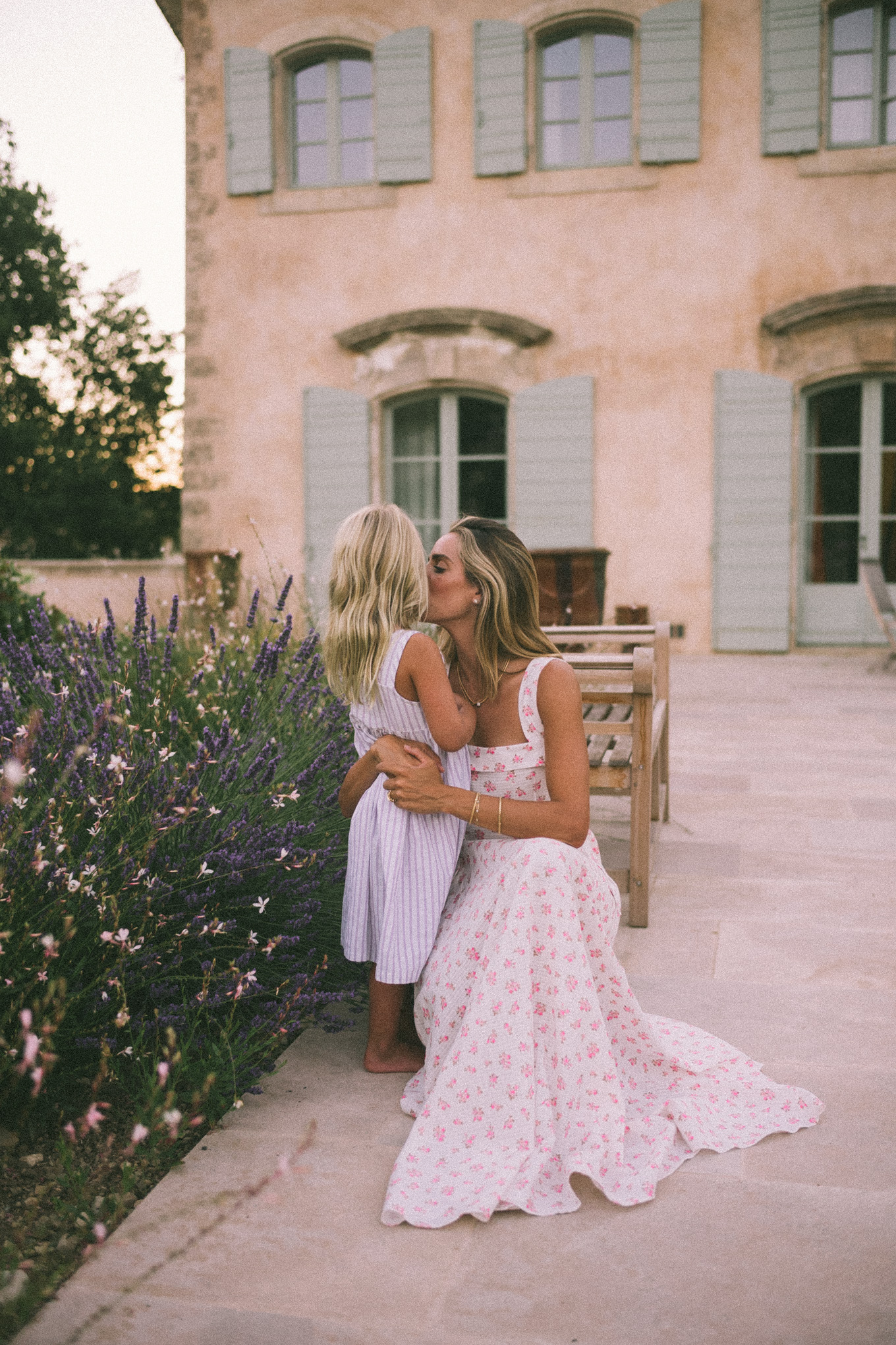 white pink cotton floral midi dress