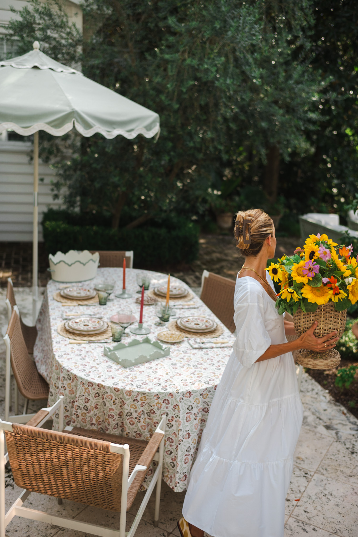 fall floral tablecloth plates placemats table settings