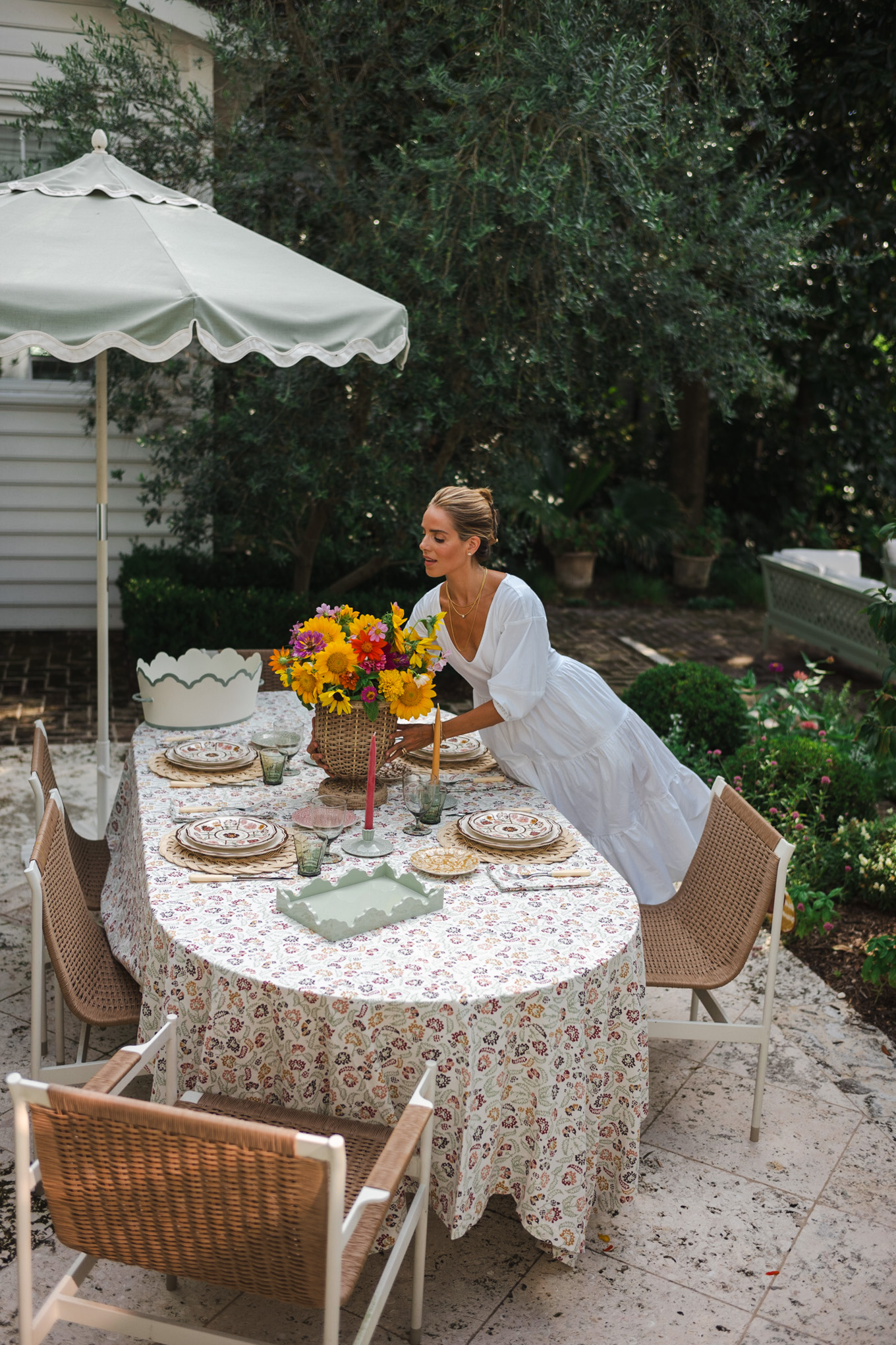 fall floral tablecloth plates placemats table settings